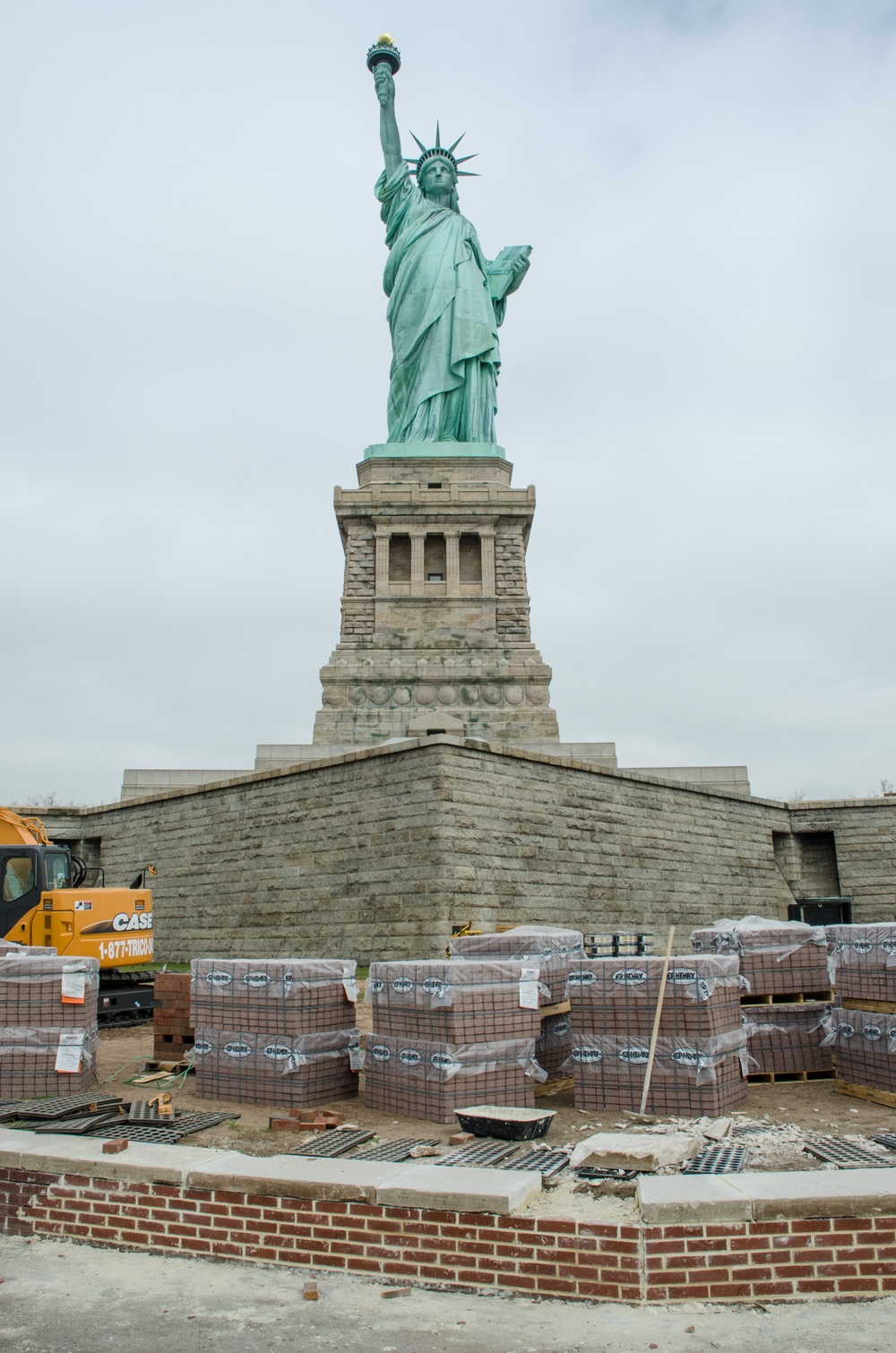 Repairs are underway at Liberty Island
