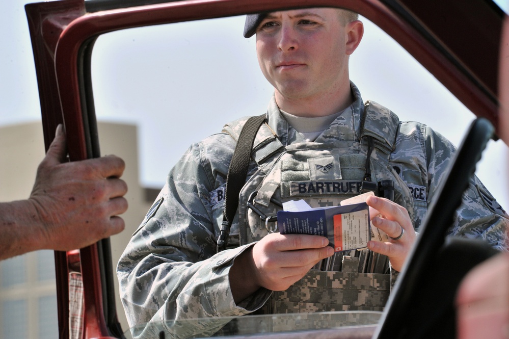 Defenders enforce base entry requirements