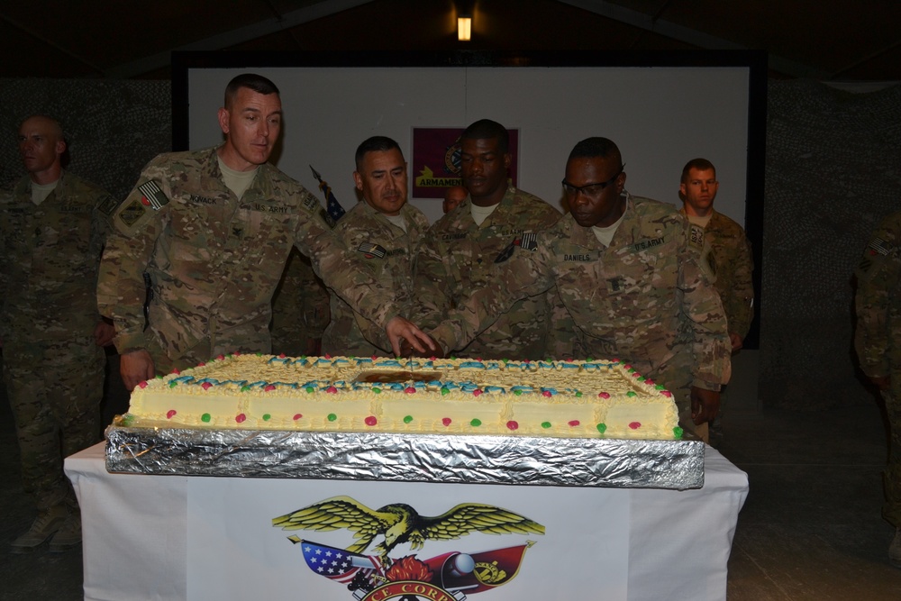 Deployed soldiers celebrate Ordnance Corps’ 201st birthday