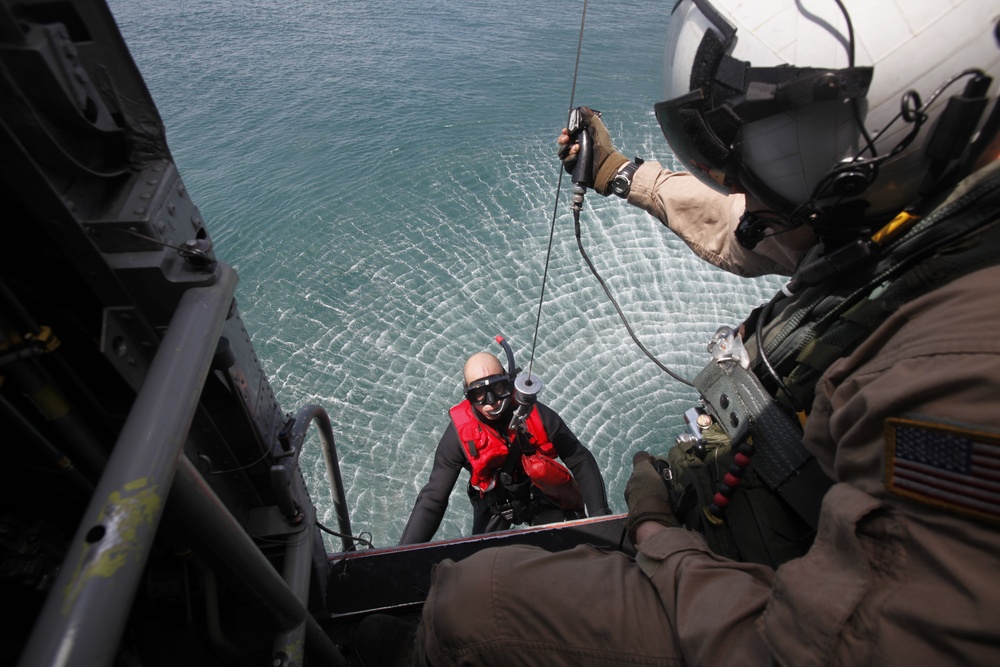 Rescue training embodies air, land, sea ethos