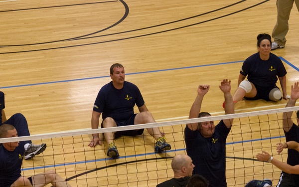 Navy competes in Sitting Volleyball at 2013 Warrior Games