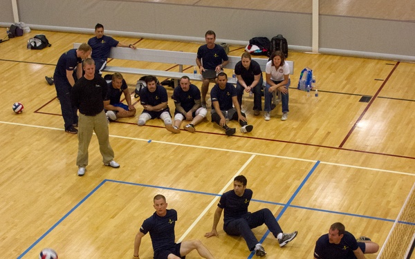 Navy competes in Sitting Volleyball at 2013 Warrior Games