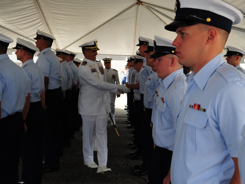 Vigorous change-of-command ceremony