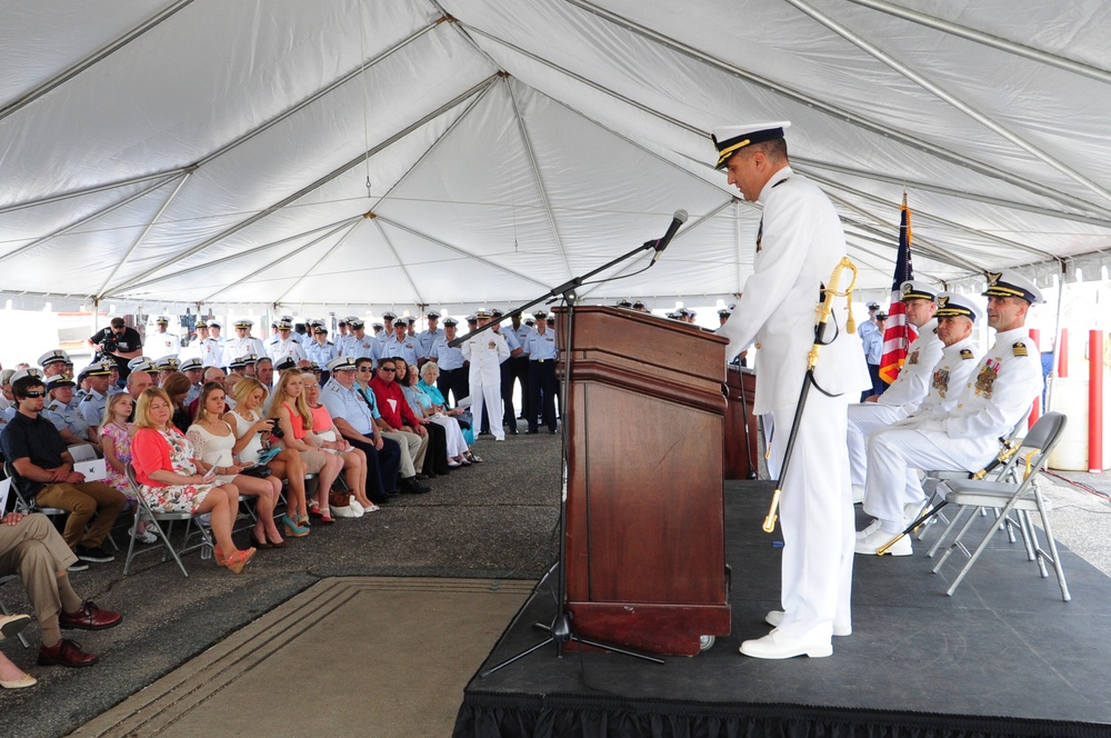 Vigorous change-of-command ceremony