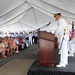 Vigorous change-of-command ceremony