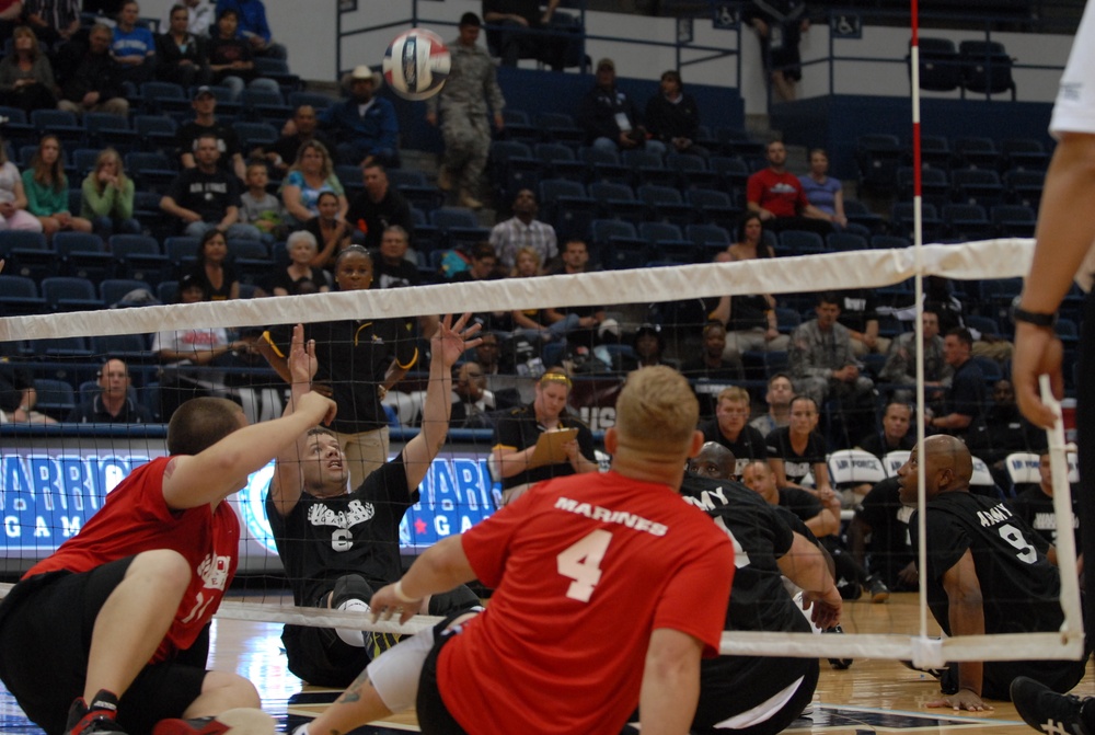 Army competes in sitting volleyball