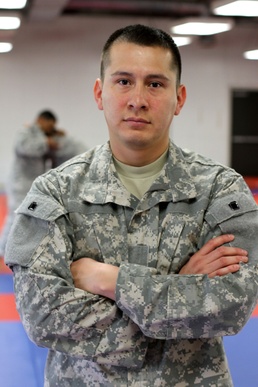 First to Fight: Soldier enjoys challenges, volunteers for combatives class