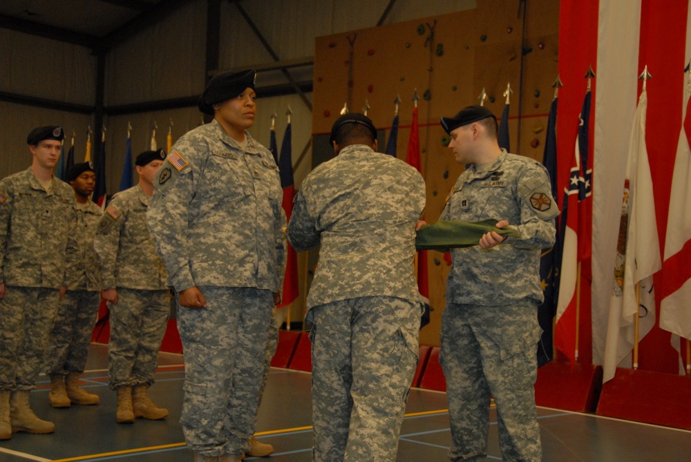 Casing of guidon and redesignation ceremony for HD USAG Schinnen