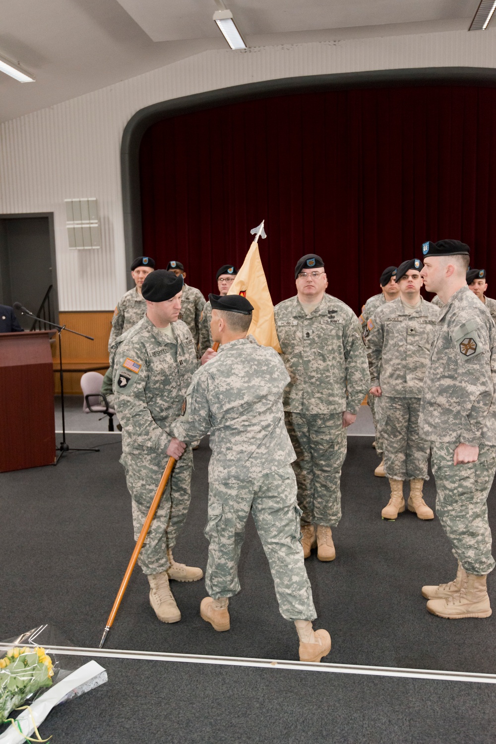 Change of command ceremony, HHC USAG Benelux