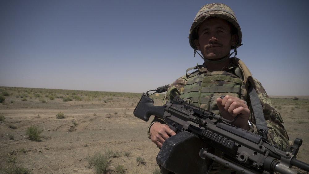 Combined arms live fire exercise for Afghan Army