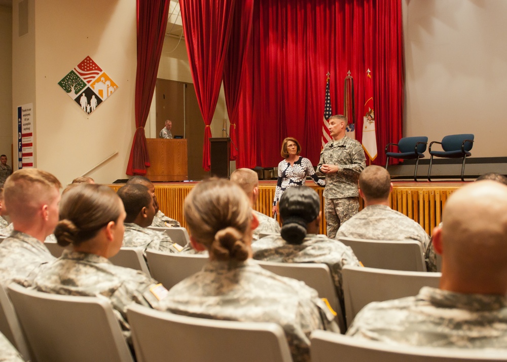 Sergeant major of the Army speaks to Fort Carson soldiers