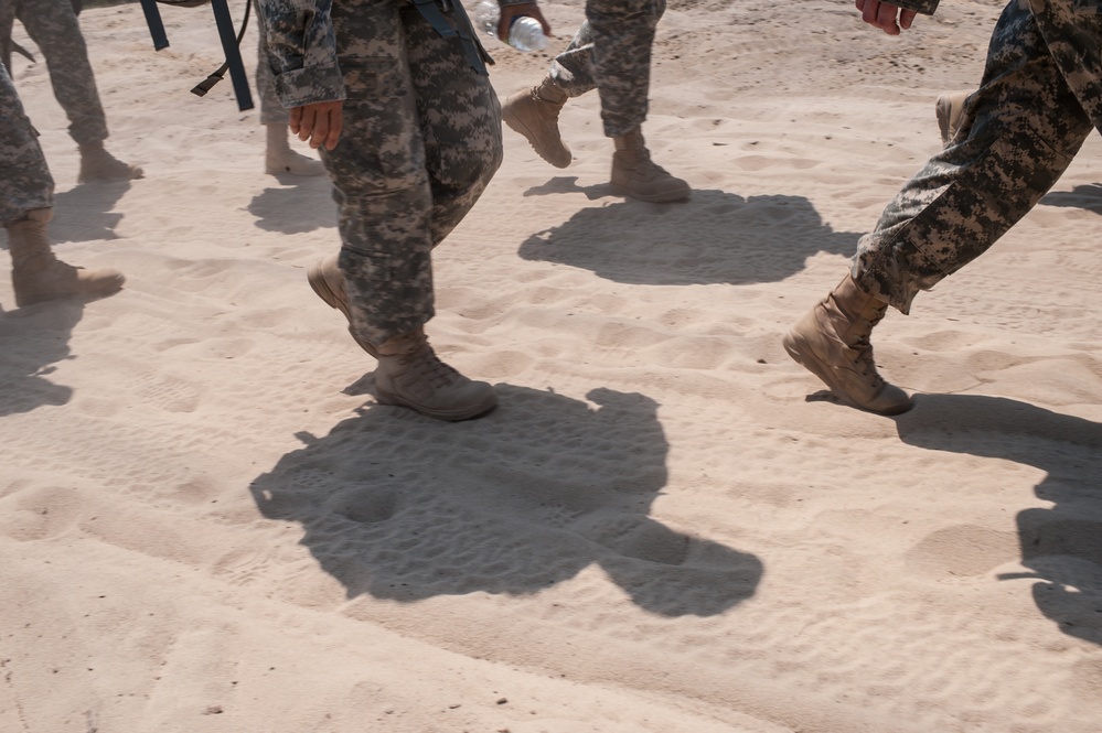 USARC soldiers ruck through the Fort Bragg Sand Hills
