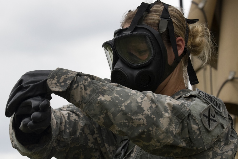 Chemical company conducts decontamination operations during Ardent Sentry