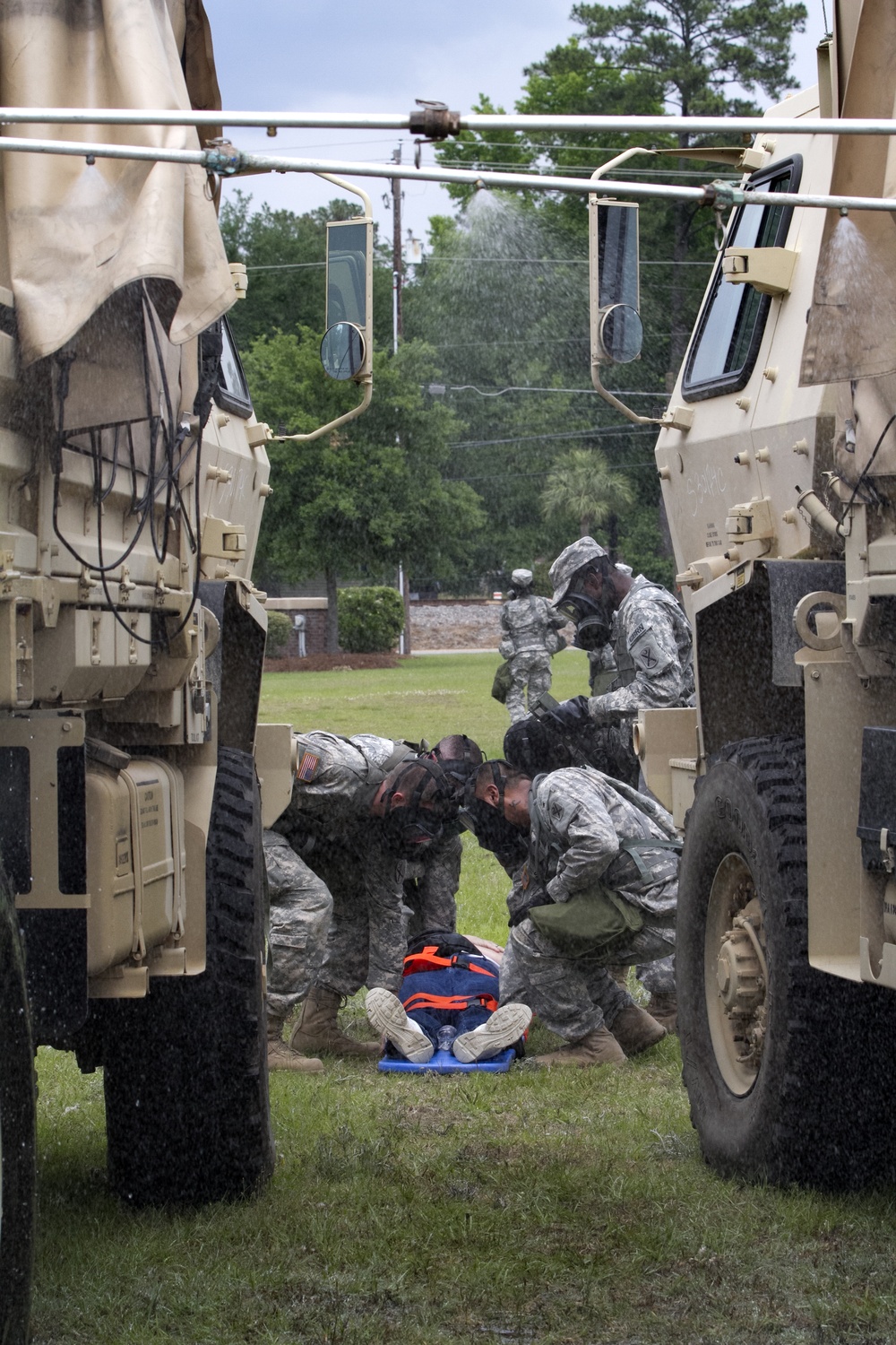 Chemical company conducts decontamination operations during Ardent Sentry