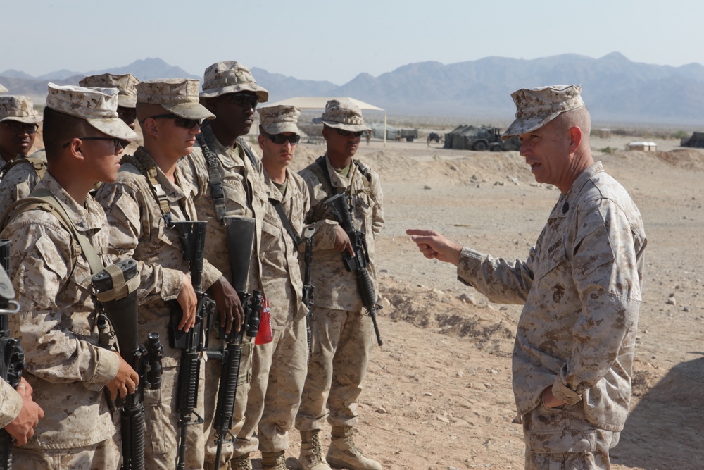 Brig. Gen. Banta speaks to CLB-6 Marines