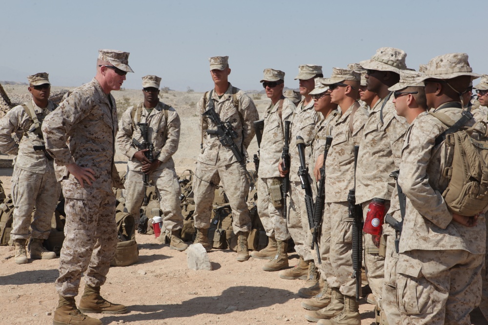 Brig. Gen. Banta speaks to CLB-6 Marines