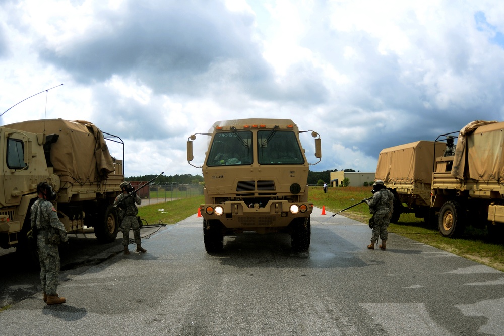 Ardent Sentry vehicle decontamination exercise