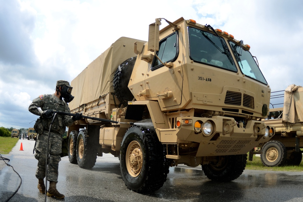 Ardent Sentry vehicle decontamination exercise