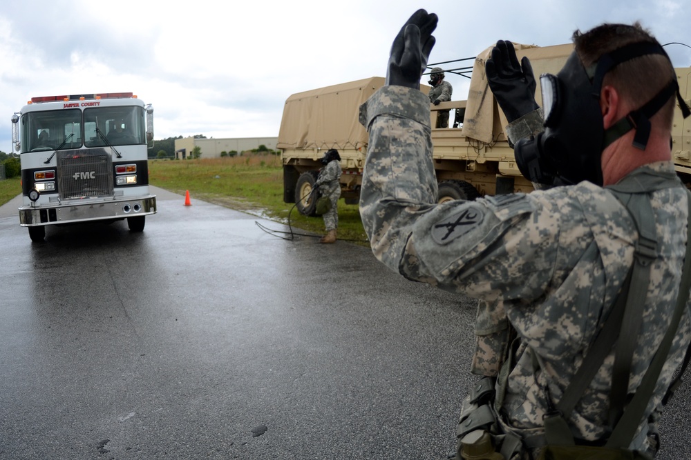 Ardent Sentry vehicle decontamination exercise