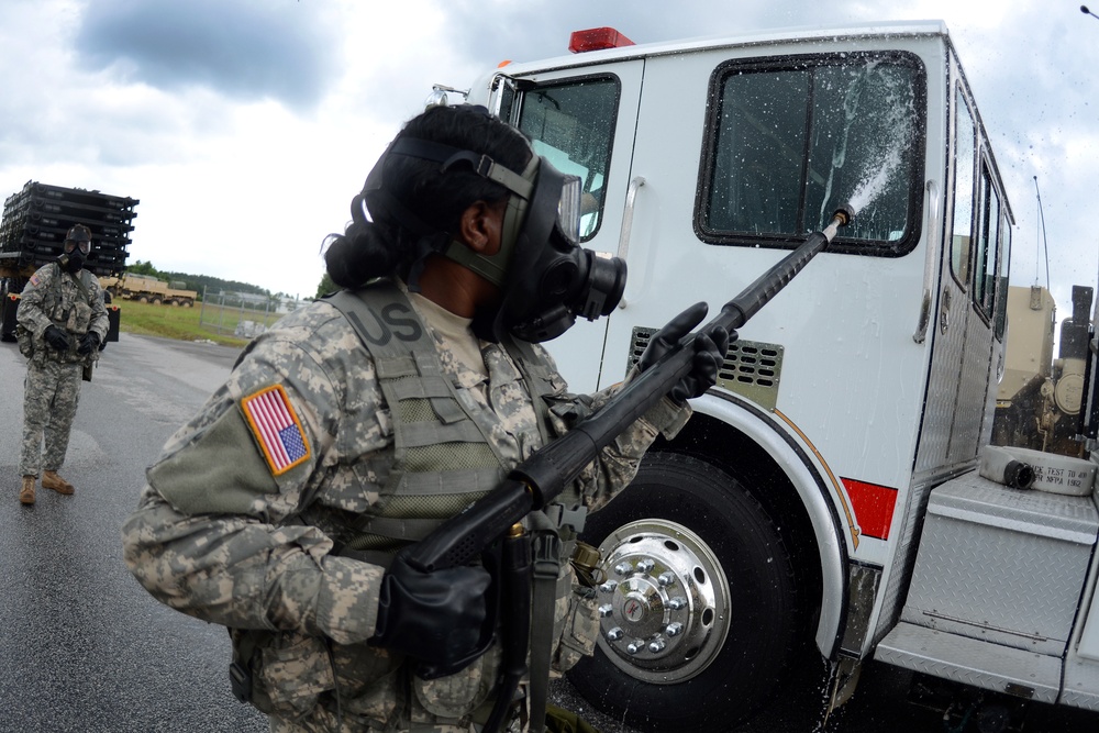 Ardent Sentry vehicle decontamination exercise