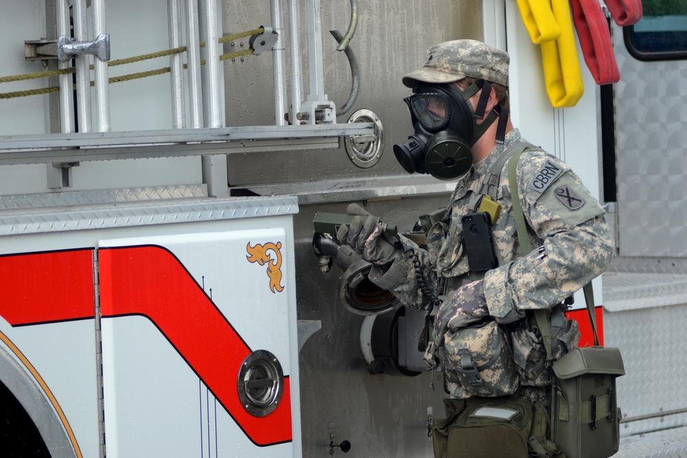 Ardent Sentry vehicle decontamination exercise