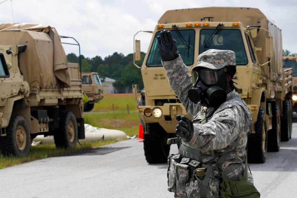 Vehicle decontamination exercise at Ardent Sentry