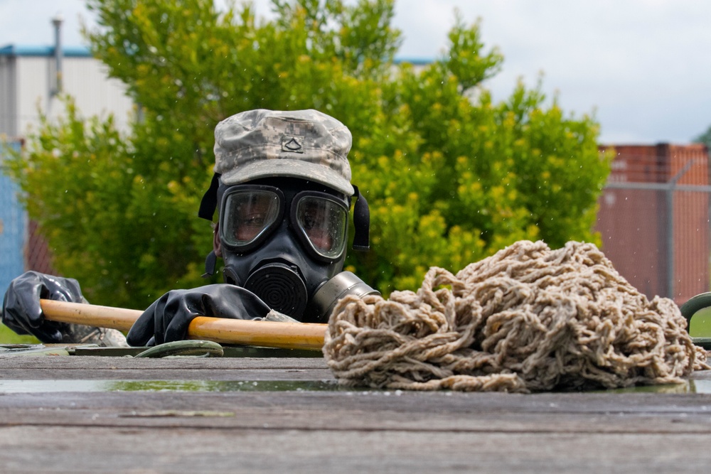 Vehicle decontamination exercise at Ardent Sentry