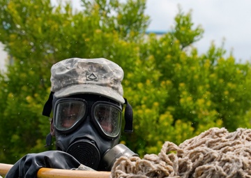 Vehicle decontamination exercise at Ardent Sentry