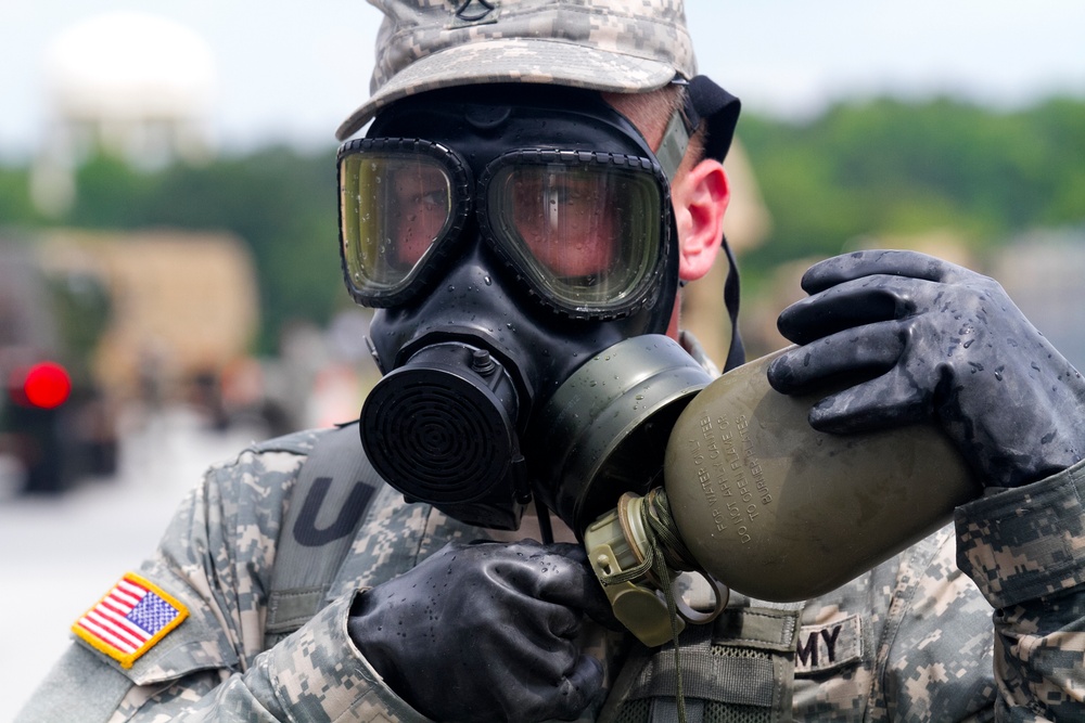 Vehicle decontamination exercise at Ardent Sentry