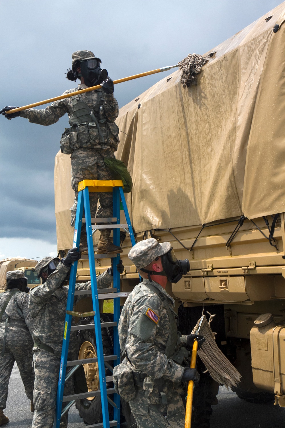 Vehicle decontamination exercise at Ardent Sentry