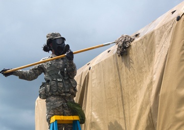 Vehicle decontamination exercise at Ardent Sentry
