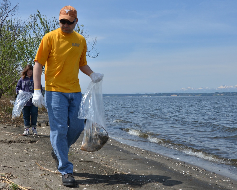 Navy Misawa sailors conduct cleanup effort at Japanese wetlands