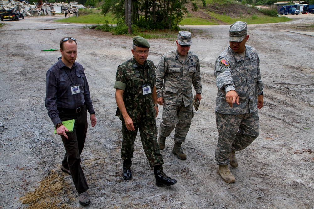 Brazilian colonel tours Florida's Vigilant Guard exercise