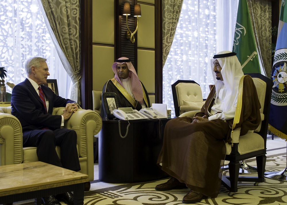 Navy secretary in Saudi Arabia