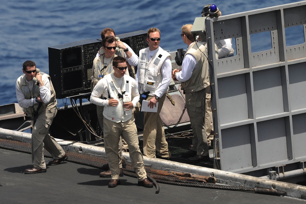 USS Dwight D. Eisenhower flight deck action