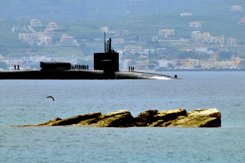 USS Georgia visits Crete