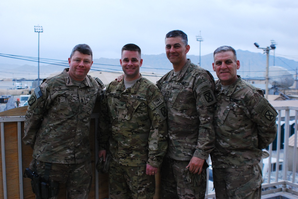 Fort Drum leadership visits 10th CAB in Afghanistan