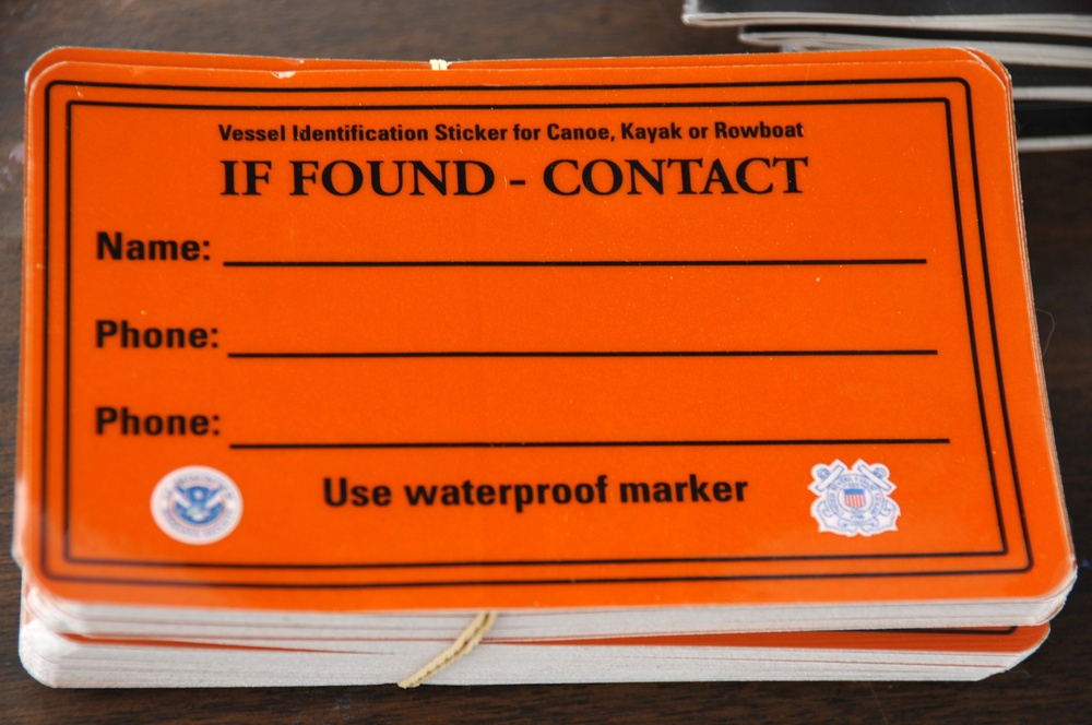 National Safe Boating Week - Small vessel identification sticker