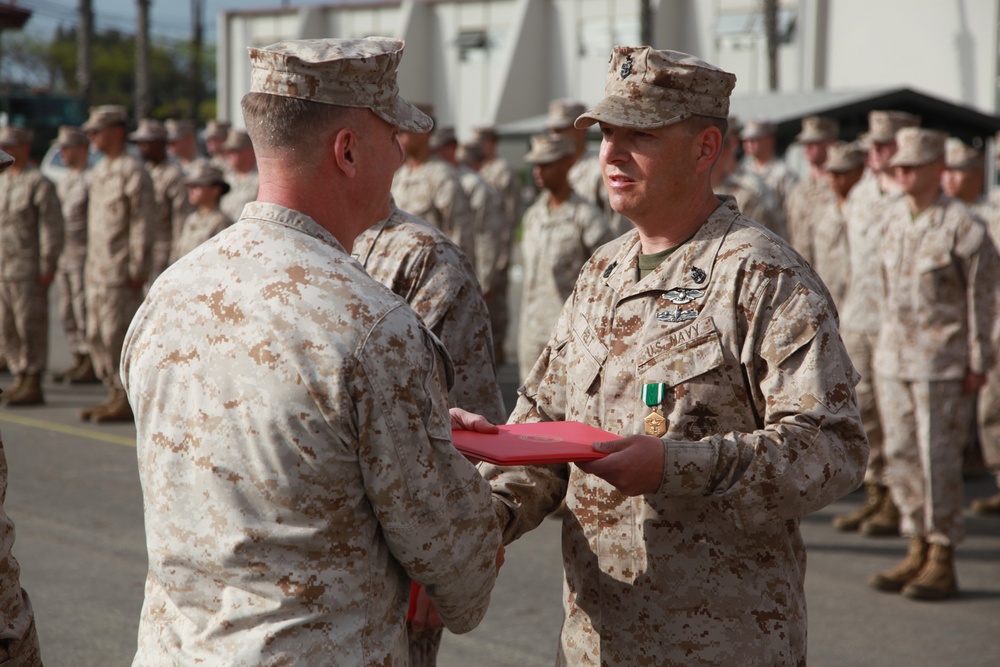 Marines awarded after returning from deployment
