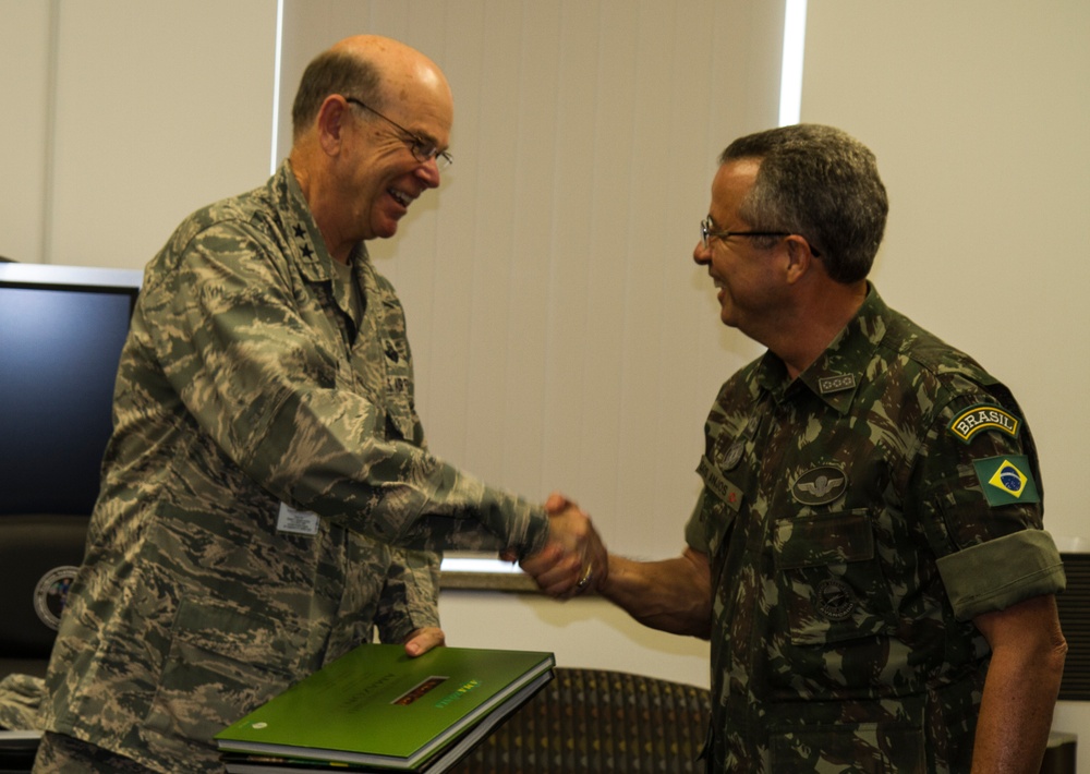 Florida's adjutant general welcomes Brazilian colonel