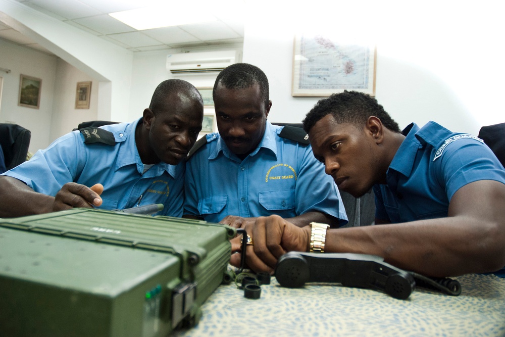 Tradewinds 2013 Participants tune in during Radio Operations Training