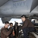 USS Nimitz sailors stow chain