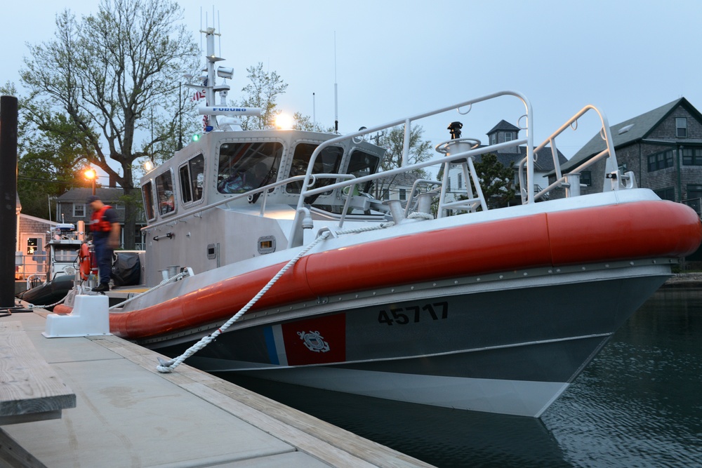 Coast Guard Station Woods Hole, Mass., gets underway for night operations