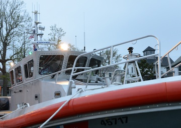 Coast Guard Station Woods Hole, Mass., gets underway for night operations