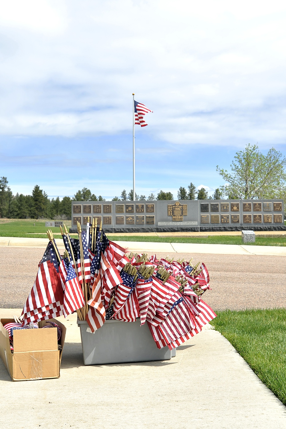 US Air Force Academy: Flag placement at cemetery