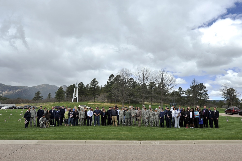 US Air Force Academy: Flag placement at cemetery