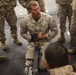 Marines with Task Force Denali receive an M240 machine gun class