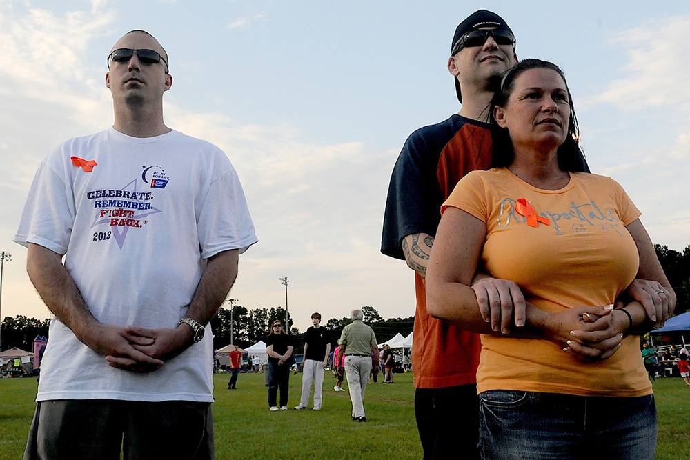 Marines Shine Through for Cancer Survivors during Relay for Life.