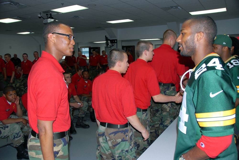 Green Bay Packers visit Wisconsin National Guard Challenge Academy