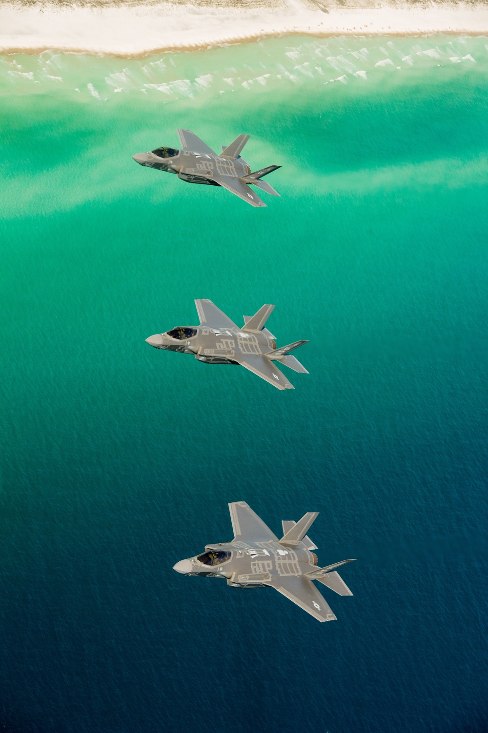 F-35 Lightning II instructor pilots conduct aerial refueling